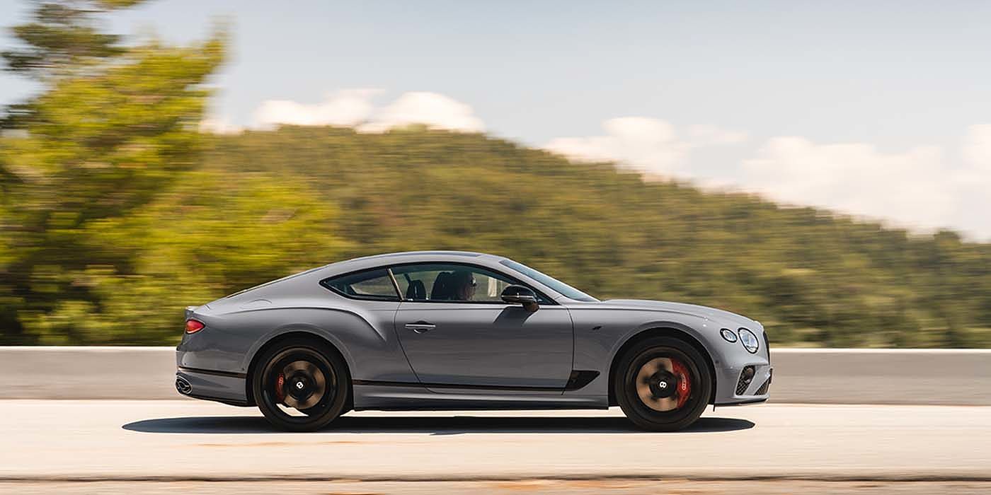 Bentley Adelaide Bentley Continental GT S coupe in Cambrian Grey paint profile dynamic driving