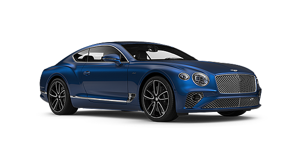 Bentley Adelaide Bentley GT Azure coupe in Sequin Blue paint front 34