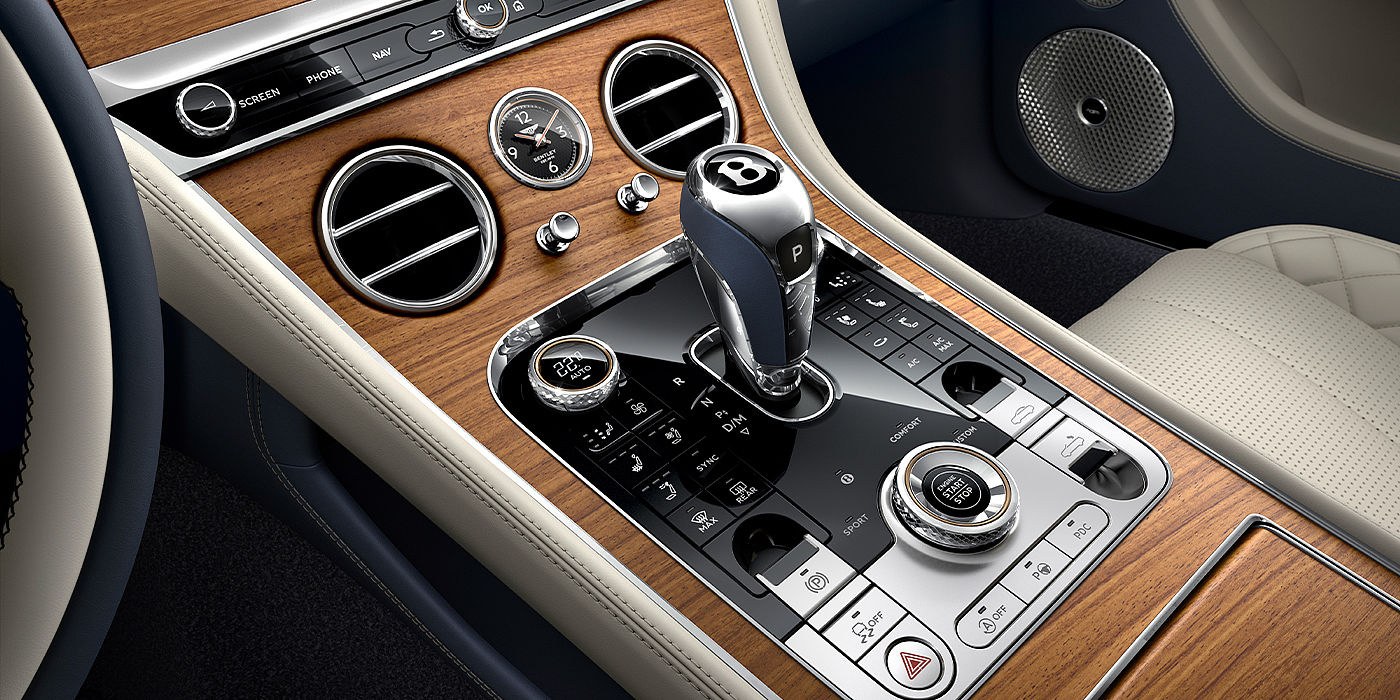 Bentley Adelaide Bentley Continental GTC Azure convertible front interior console detail