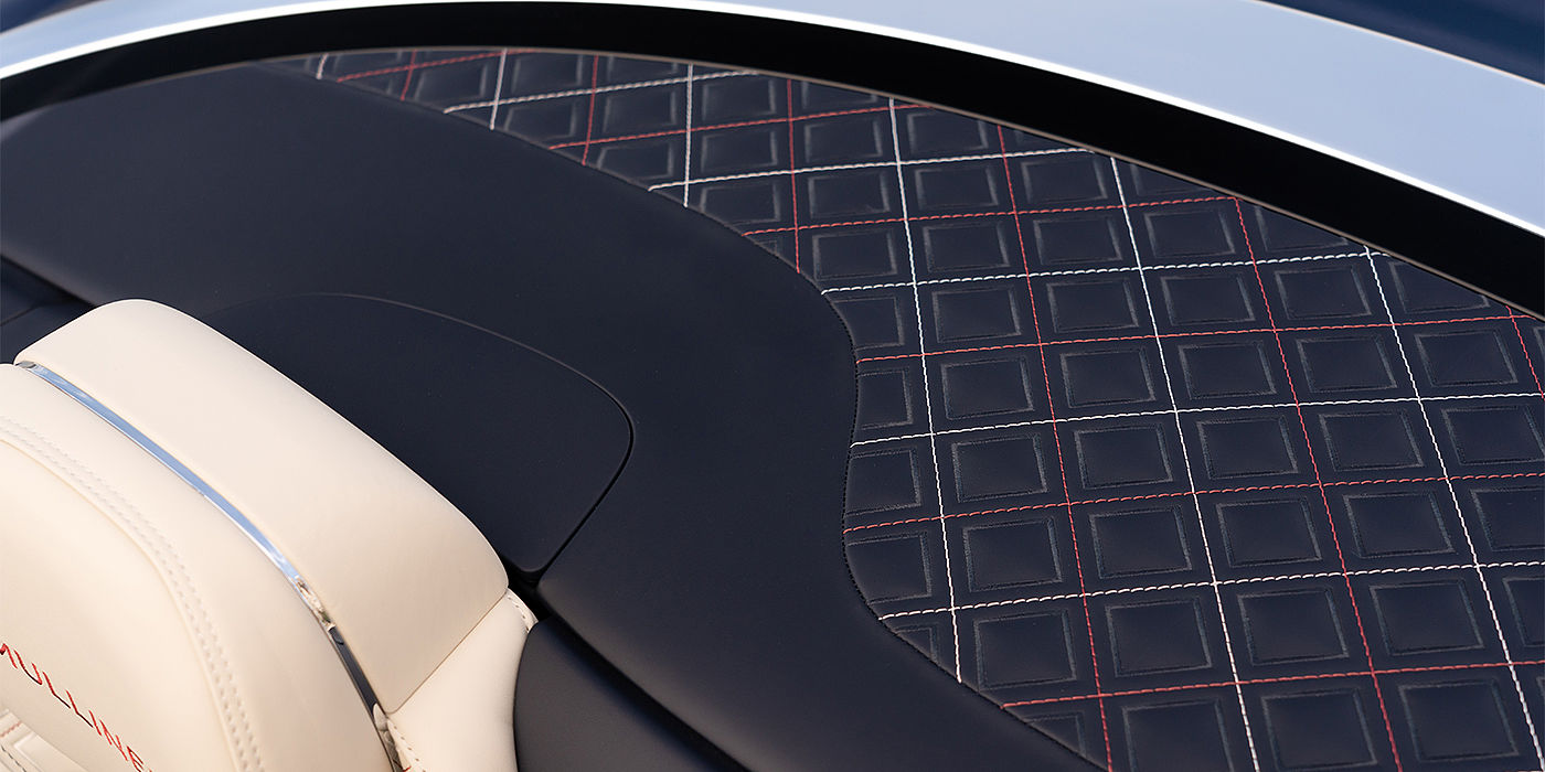 Bentley Adelaide Bentley Continental GTC Mulliner convertible seat and cross stitched tonneau cover